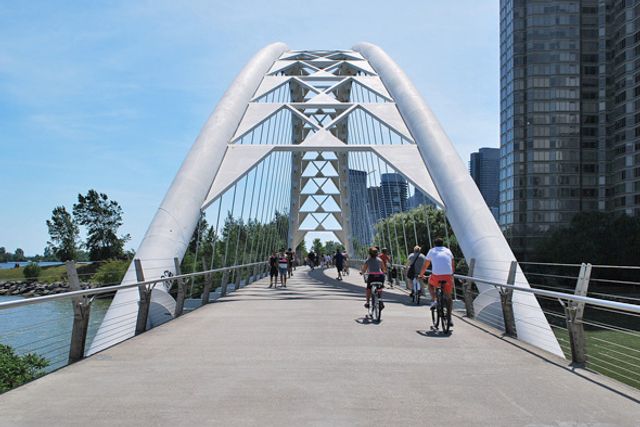 Humber Bay Arch Bridge Etobicoke waterfront