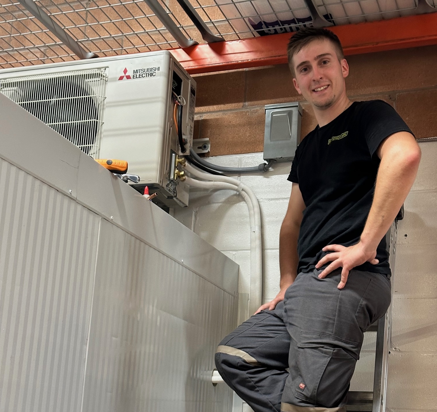 Beyond HVAC technician Mitsubishi mini-split installation Etobicoke